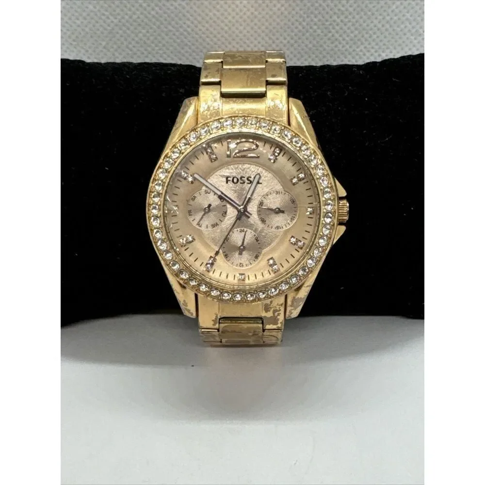 Fossil Riley ES2811 Women's Rose Gold-Tone Analog Dial Quartz Wrist Watch JNA333